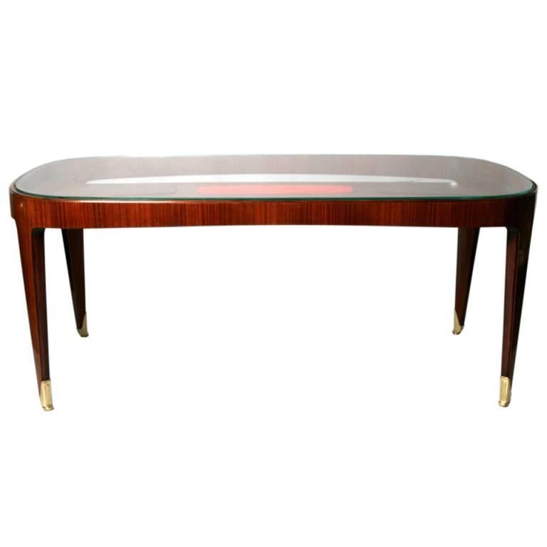 Mid Century Modern 8 Seater Dining Table Attributed To Paolo Buffa