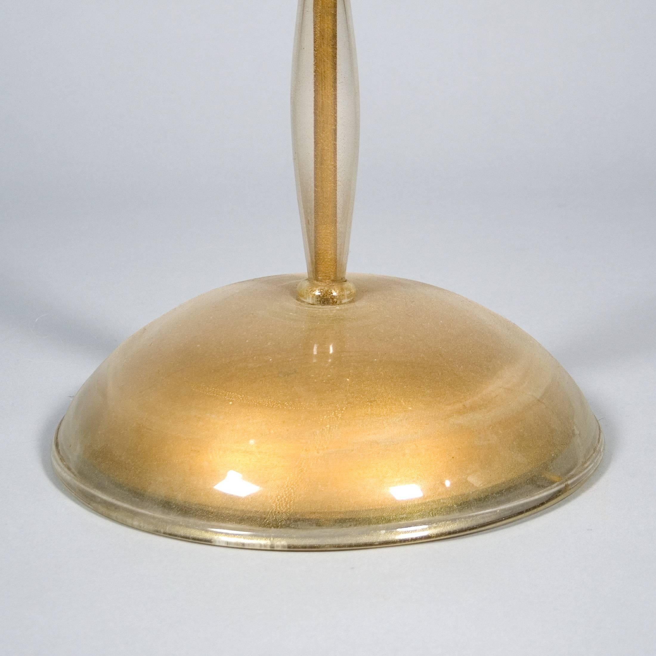 Mid-Century Modern Glass Floor Lamp by Seguso
