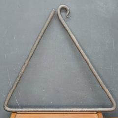 1950s American Studio Craft Iron Triangle Dinner Bell