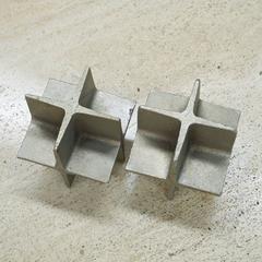 Carl Auböck Designed 1960s Brutalist Crossed Cube Bookends Statuettes