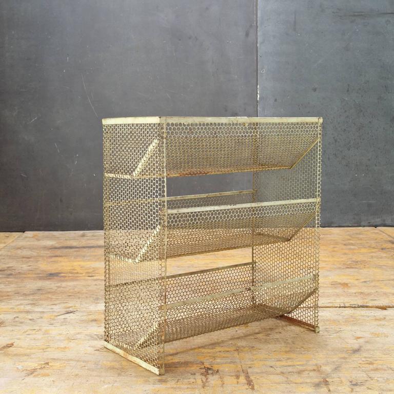 Prouve style Industrial Perforated Metal Display Shelf at 1stdibs