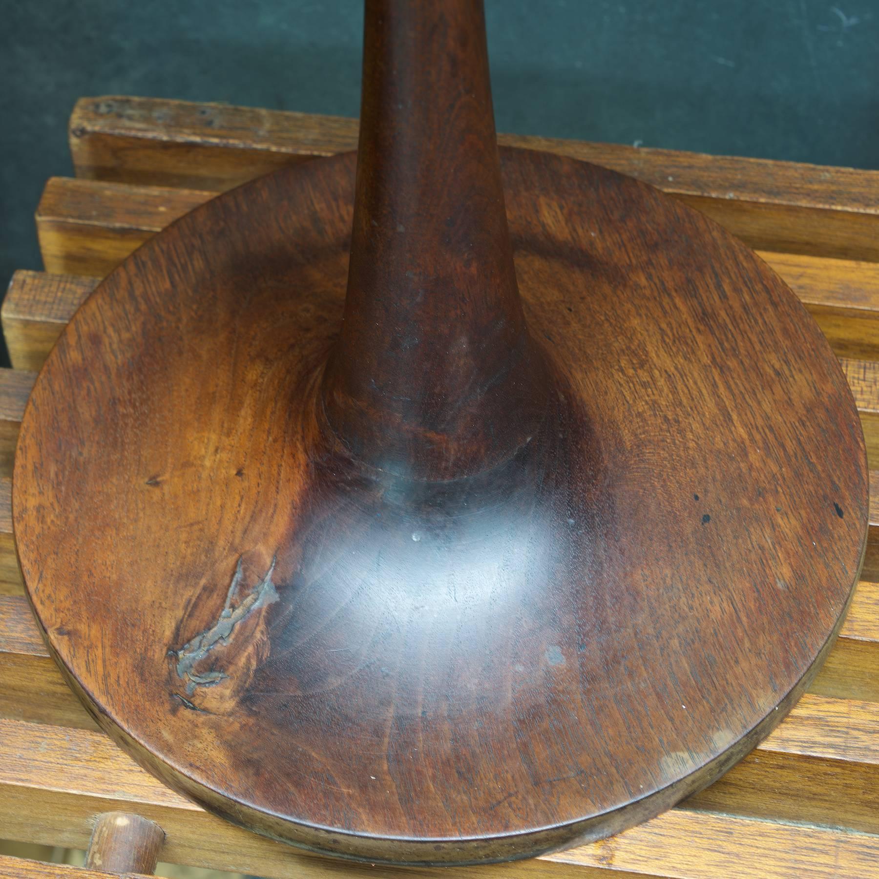 Walnut American Craft Movement Turned Hardwood Saarinen Style Tulip Side Table