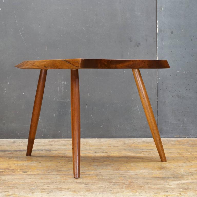 Rare Authenticated Nakashima Wepman Live Edge English Walnut Table For Sale at 1stdibs