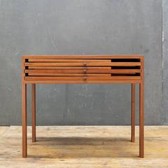 Wikkelsø Danish Teak Transforming End Table with Three Tray Tables