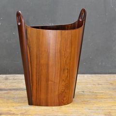 1960s Rosewood Scandinavian Office Waste Paper Basket