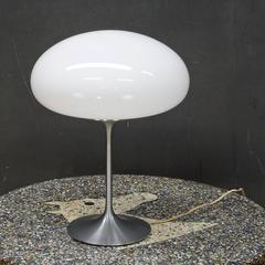 1960s Mid-Century Bill Curry Pop Art Brushed Steel Mushroom Lamp