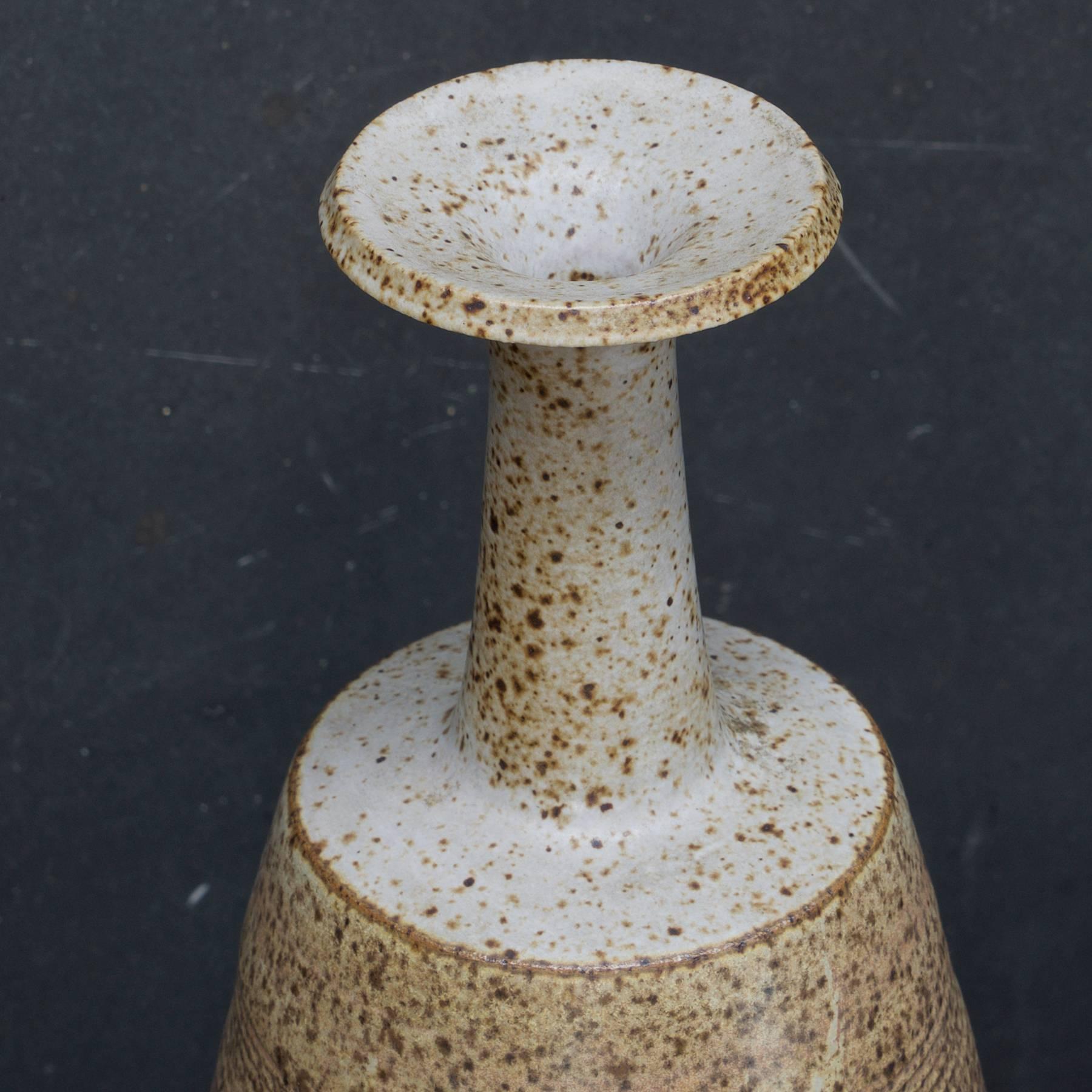 Mid-Century Modern Vase en grès Roger Corsaw des années 1950, poterie d'atelier Mid-0Century en vente