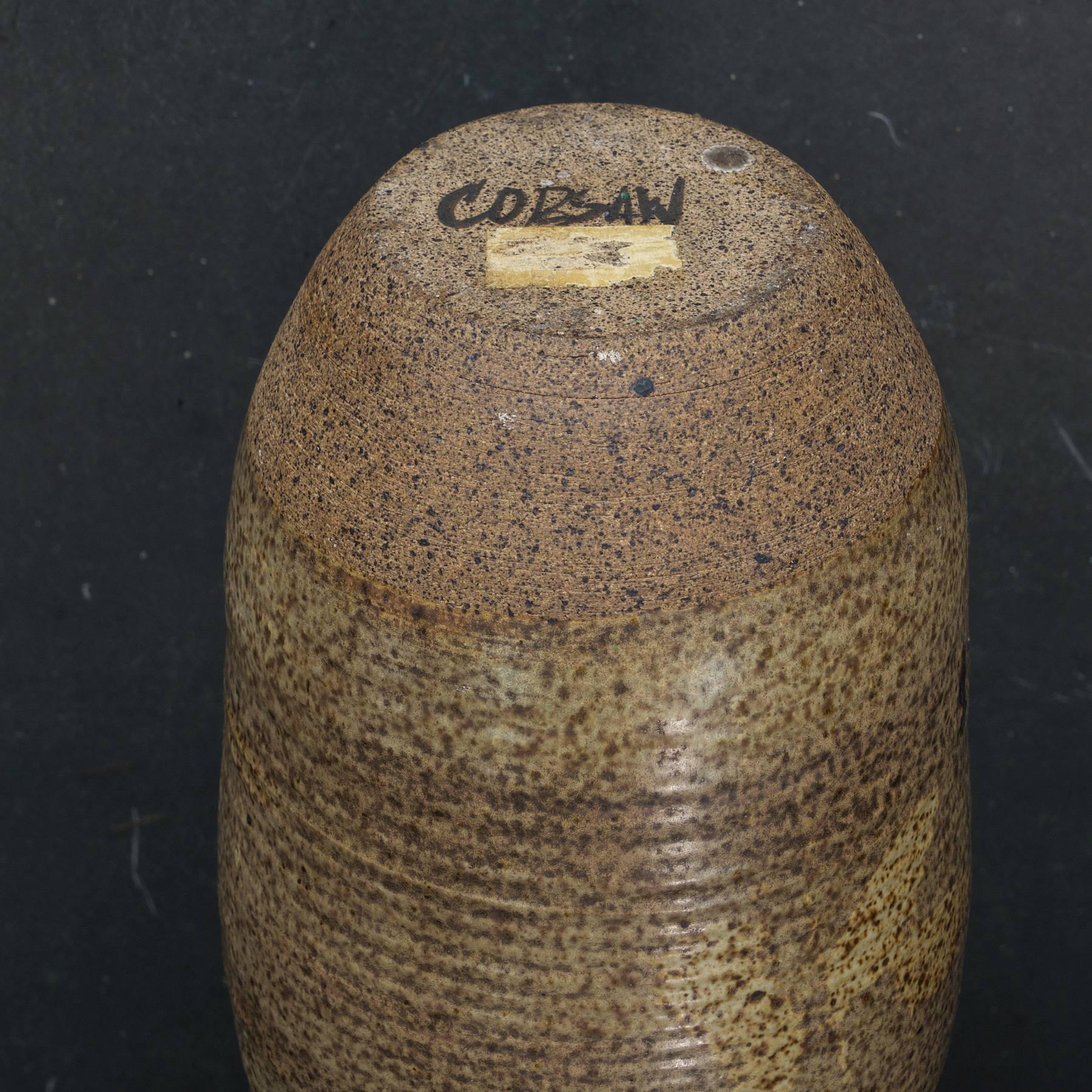 Américain Vase en grès Roger Corsaw des années 1950, poterie d'atelier Mid-0Century en vente