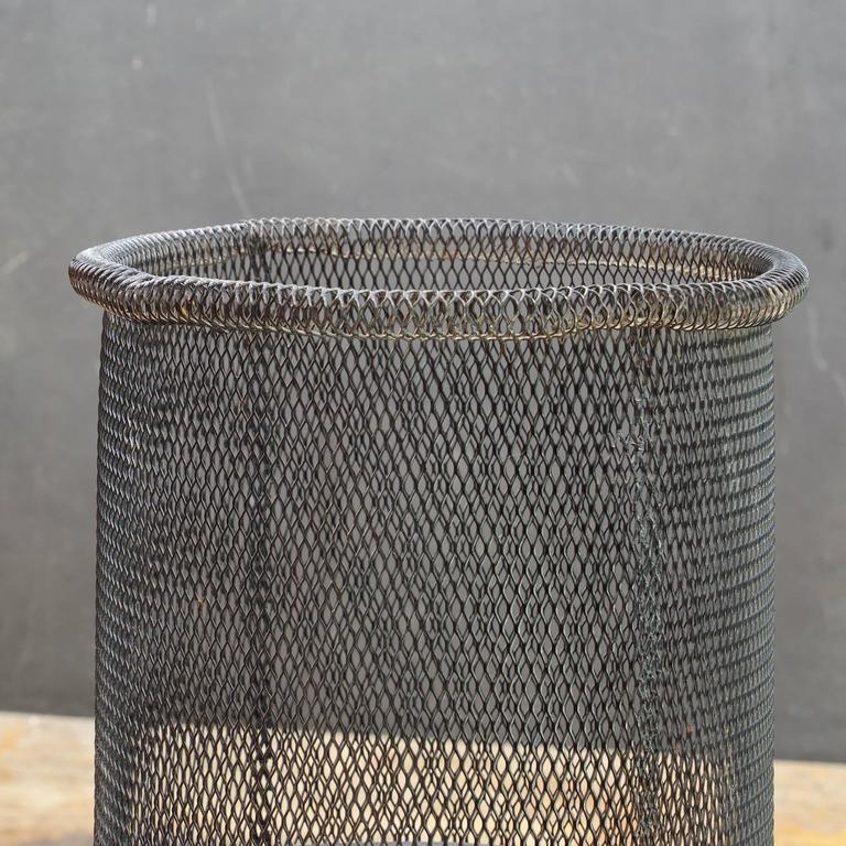 Wire Waste Paper Basket 1950s atomic wire mesh trash can wastebasket stan hawk expanded Wire Waste Paper Basket 1950s atomic wire mesh trash can wastebasket stan hawk expanded