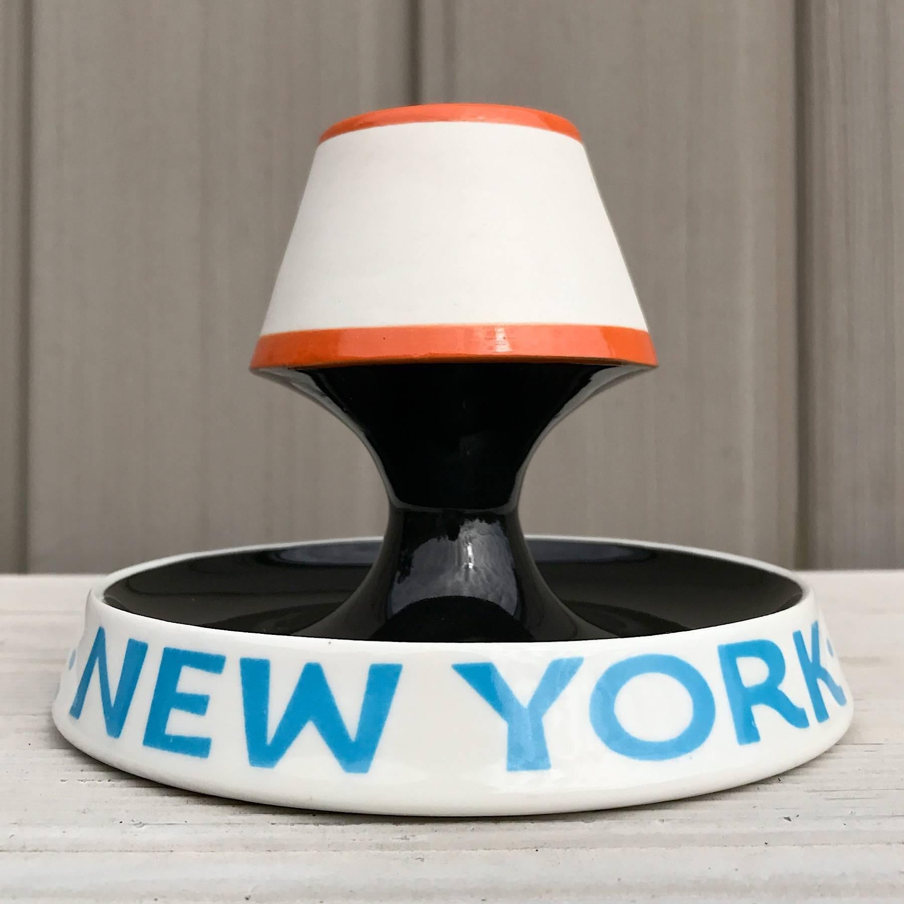 Glazed Alexander Girard Match Striker Ashtray La Fonda Del Sol Restaurant New York City