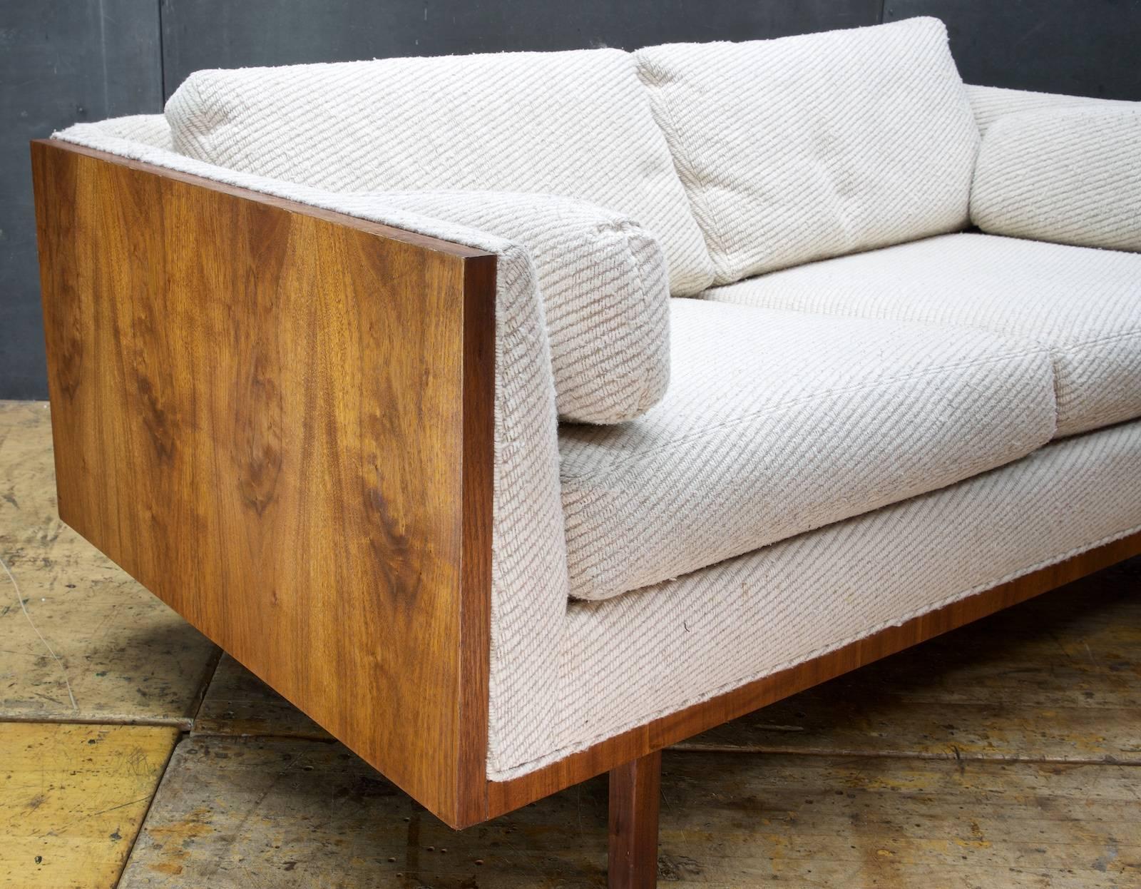 Walnut Loveseat by Forecast Furniture Inc. in Style of Baughman or Risom In Fair Condition In Hyattsville, MD