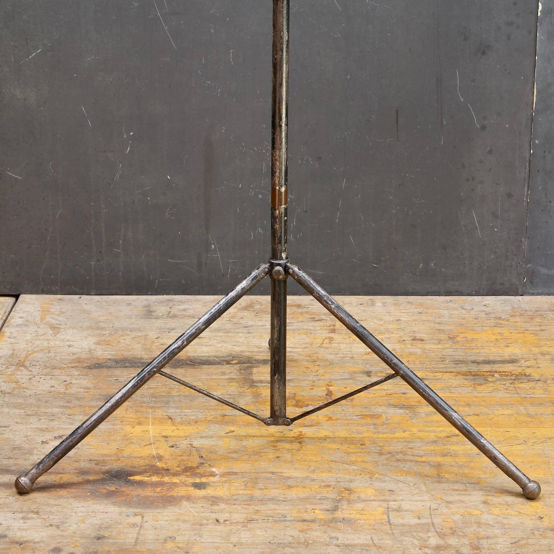 Coal Plant Office Folding Cast Iron and Steel Coat Rack In Good Condition In Hyattsville, MD