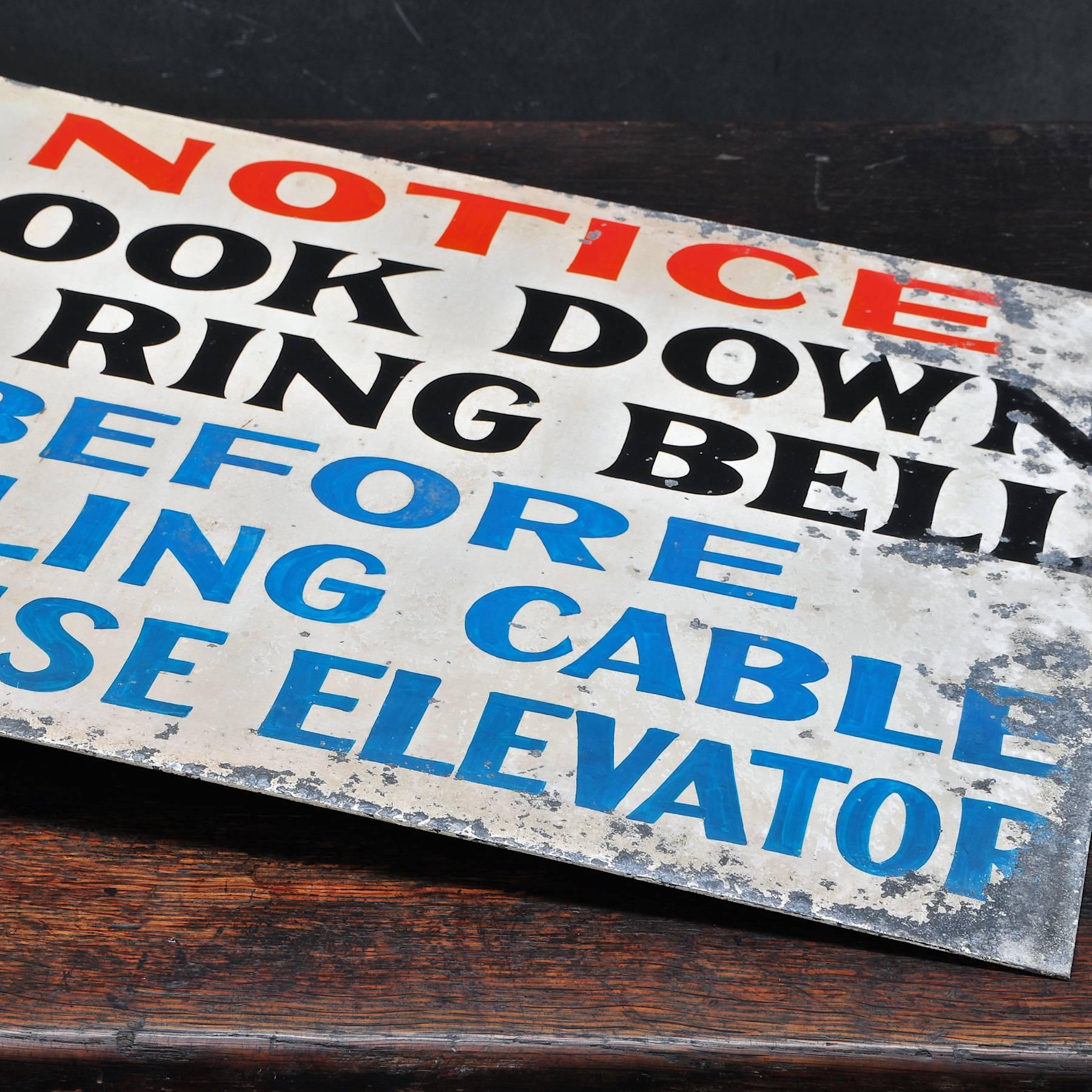 vintage elevator signs for sale