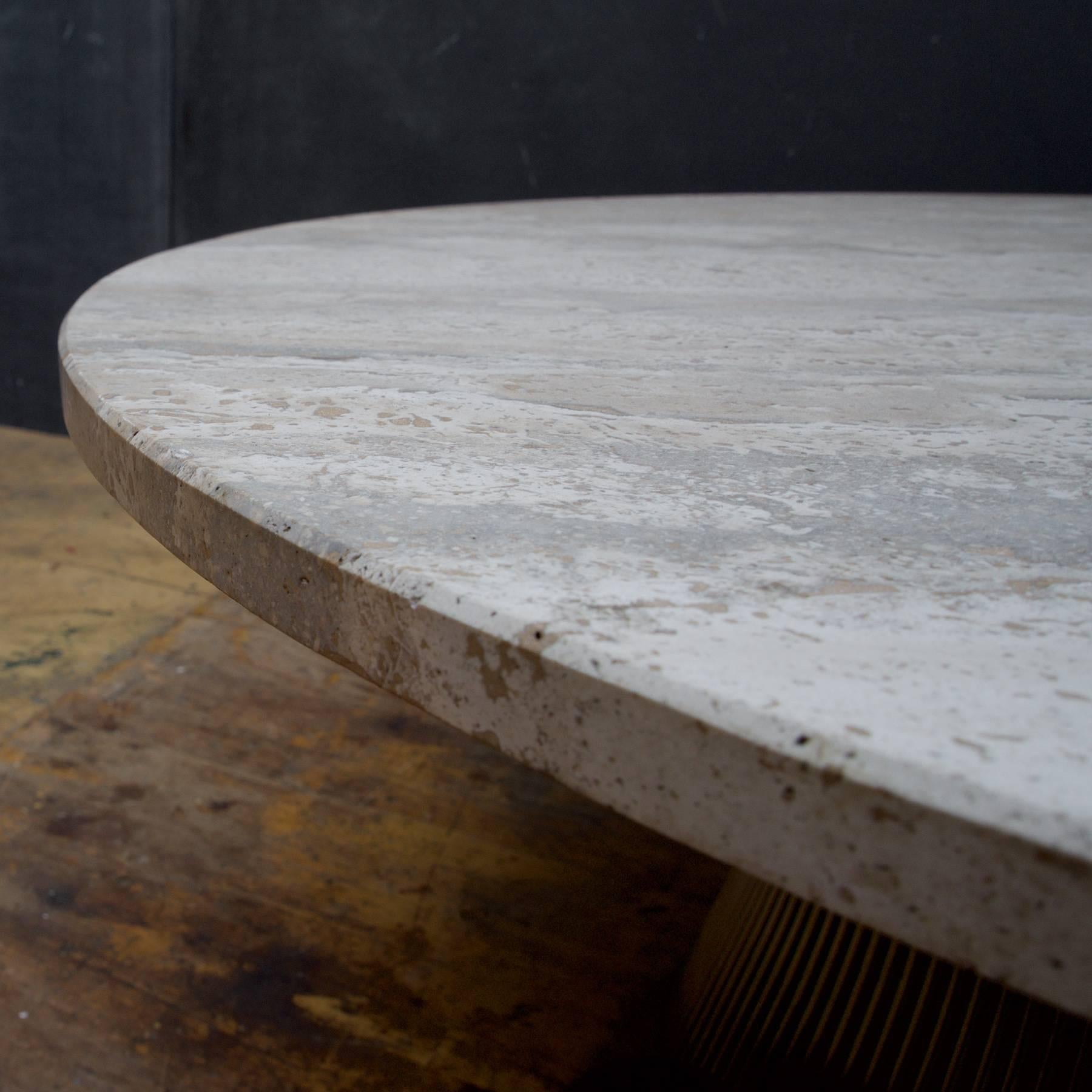 Vintage Warren Platner Coffee Table with Jupiter Marble Surface In Excellent Condition In Hyattsville, MD