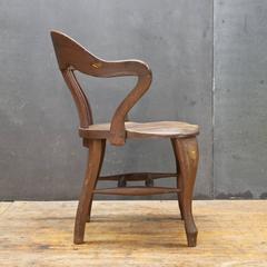 Jugendstil Oak Chair Country Courthouse Judges Chambers Rustic Old World