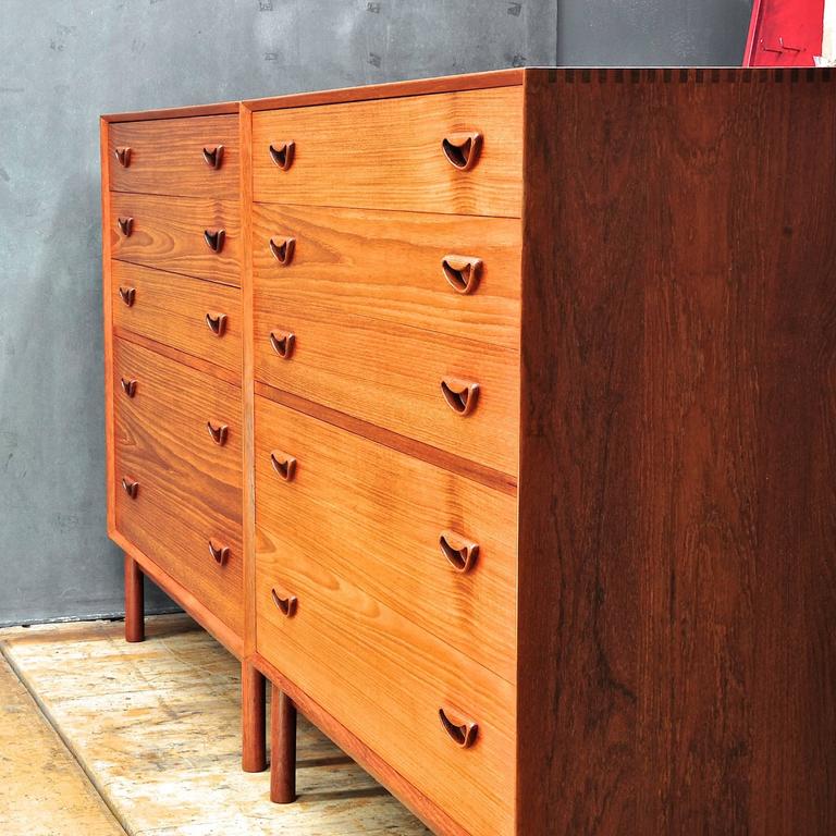 1950s Rustic Scandinavian Cabin Modern Peter Hvidt Danish Teak Tall Boy
