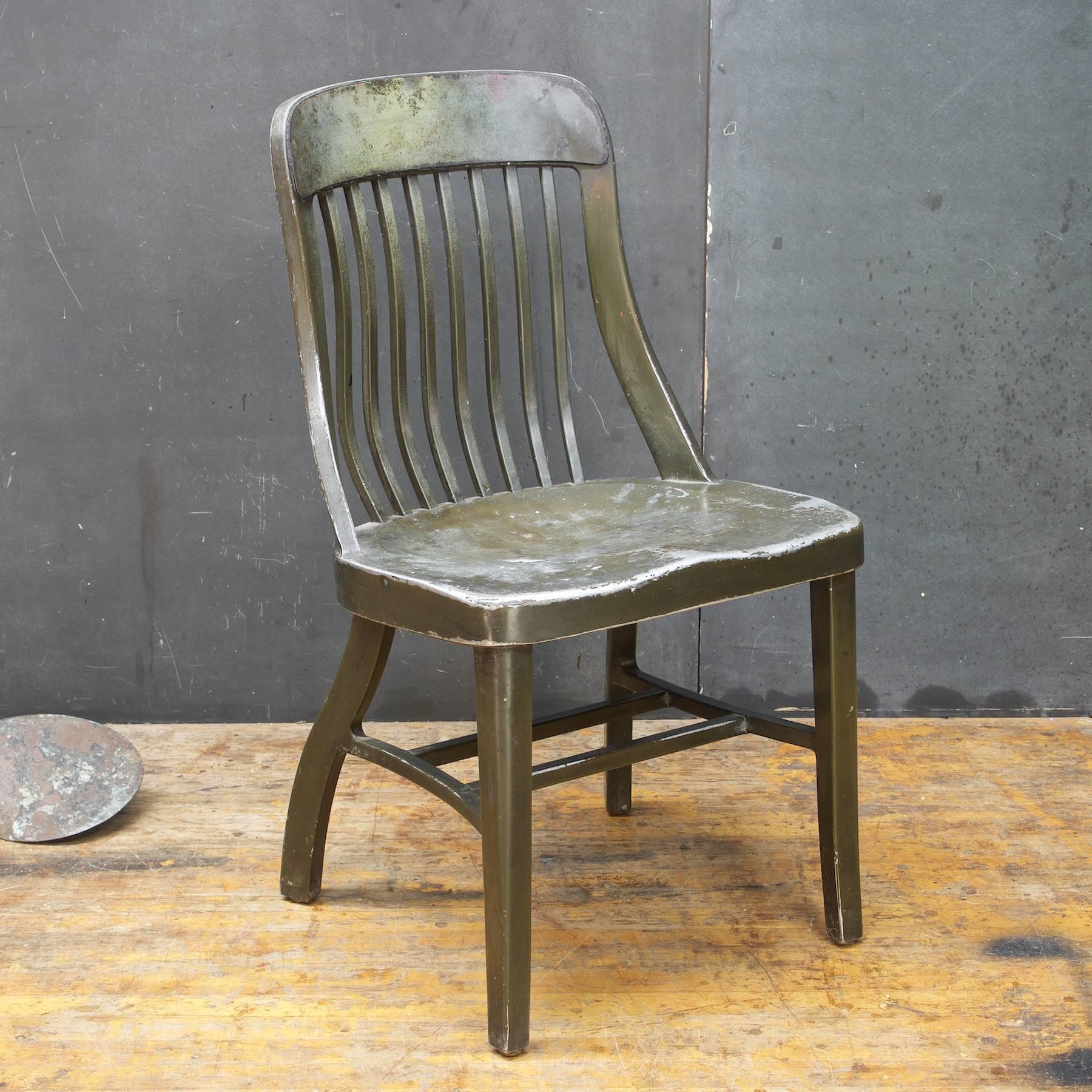Honest wear and patina.

Measures: W 18.5 x D 19 x Seat H 17.5 x Back H 33 in.