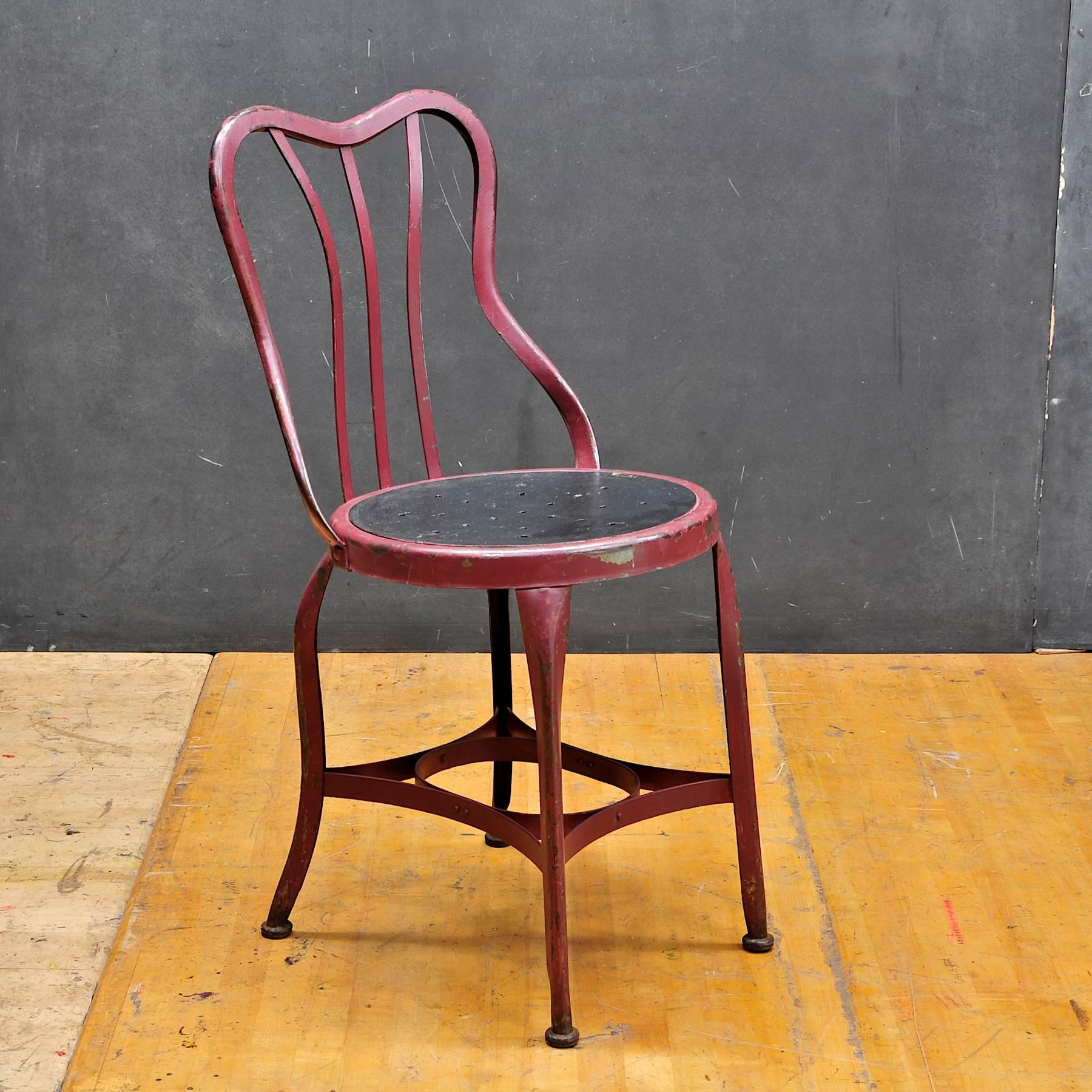 1920s Toledo art metal company ice cream cafe accent chair. Only one available.

  