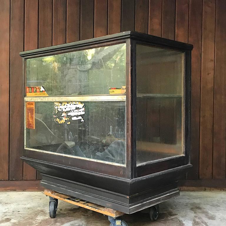 American Rustic Mercantile General Store Boutique Pedestal Display Counter Case For Sale American Rustic Mercantile General Store Boutique Pedestal Display Counter Case For Sale