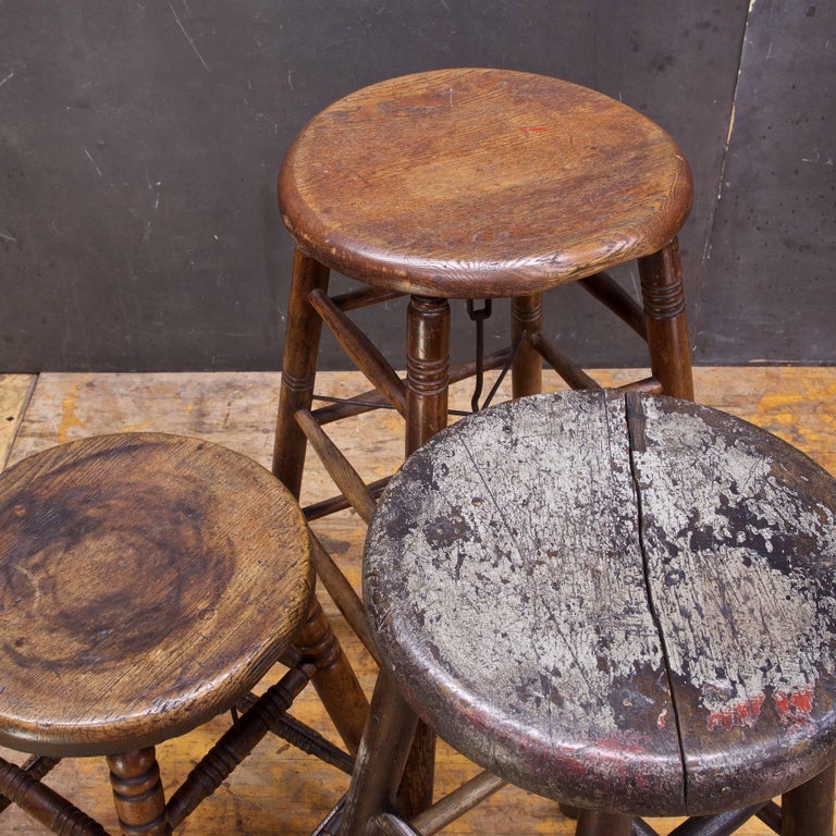 Old West Saloon Hardwood Vintage Stool Prop Table Pedestal Collection