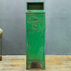 Vintage Industrial Green Steel Autohaus Garage Stand Mechanics Desk