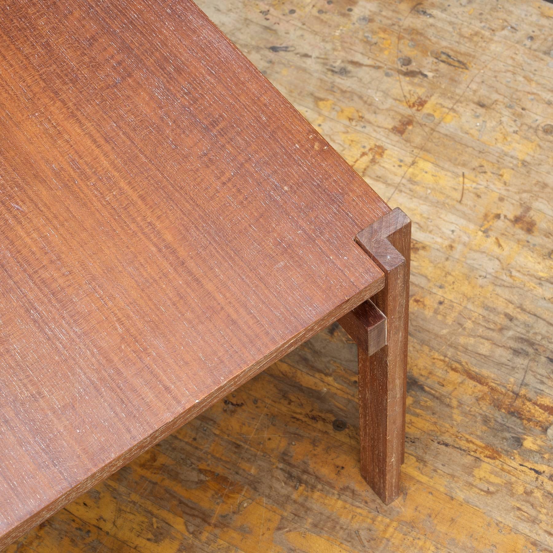 Scandinavian Modern Werner Blaser Bauhaus Geometric Styled Side Square Coffee Table