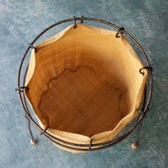 poubelle de bureau de poste de 1950 Poubelle en toile à gazon Seymour Robins Sondra Kay