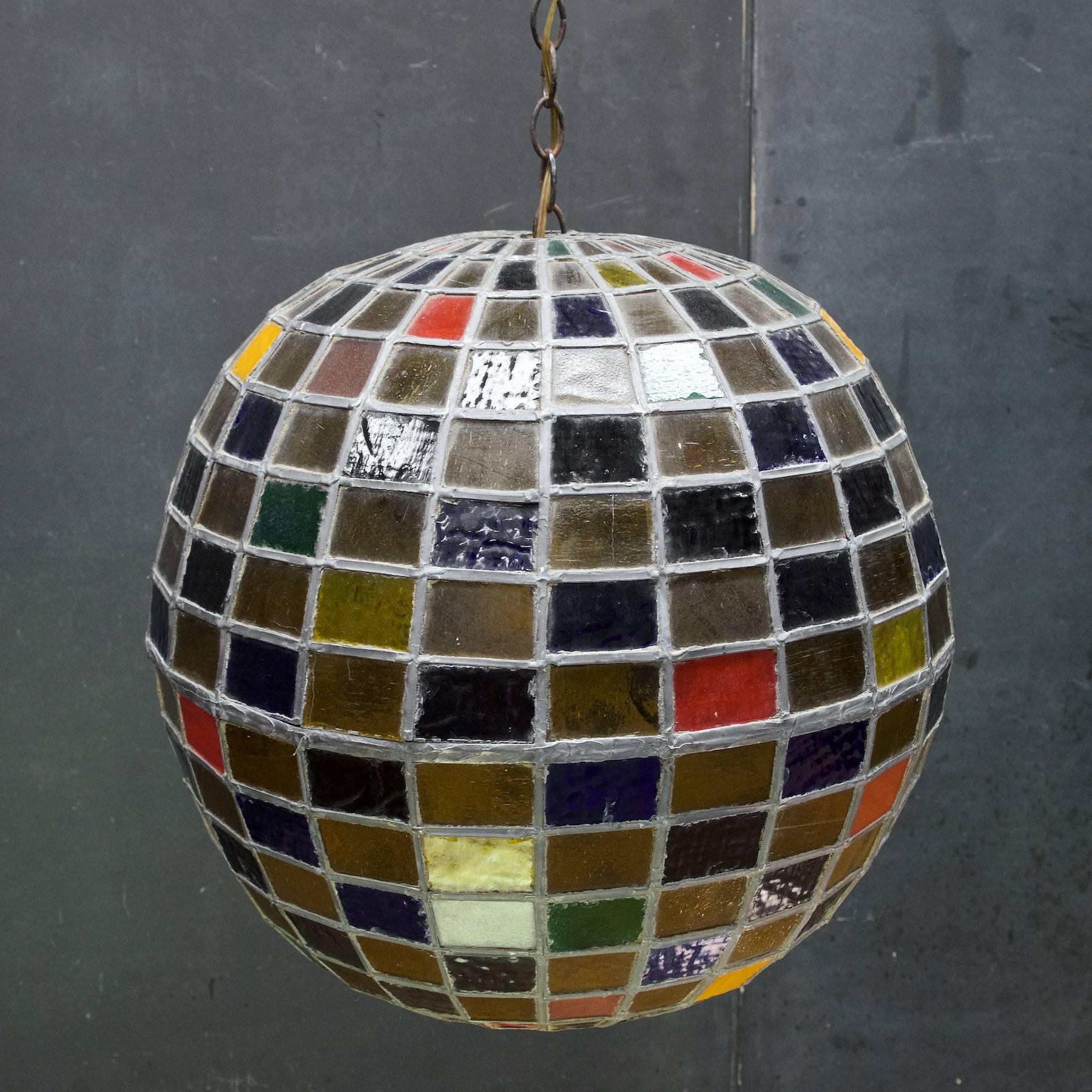 stained glass globe lamp