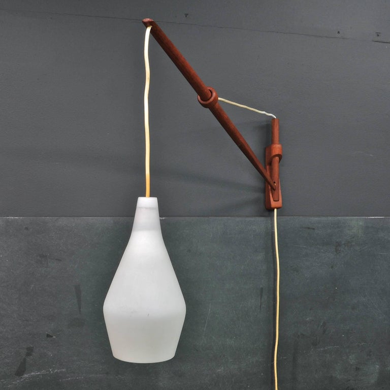 1950s Teak Fishing Rod Arc Wall Lamp Light Pendant Johansson-Pape Orno  Finland For Sale at 1stDibs | fishing pole lamp, fishing rod lamp, orno  glass partition