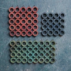 Vintage Rare Scandinavian Craft Geometric Trivets by Kaija Aarikka