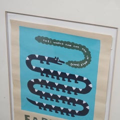 Jim Houser Earthman Serigrafía Spector Gallery Obra de arte Philly Margaret Kilgallen