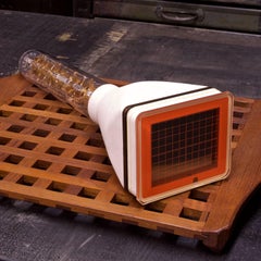 Early Tektronix CRT Orange Grid Tube Brass Vase Sculpture Tech Relic Vintage