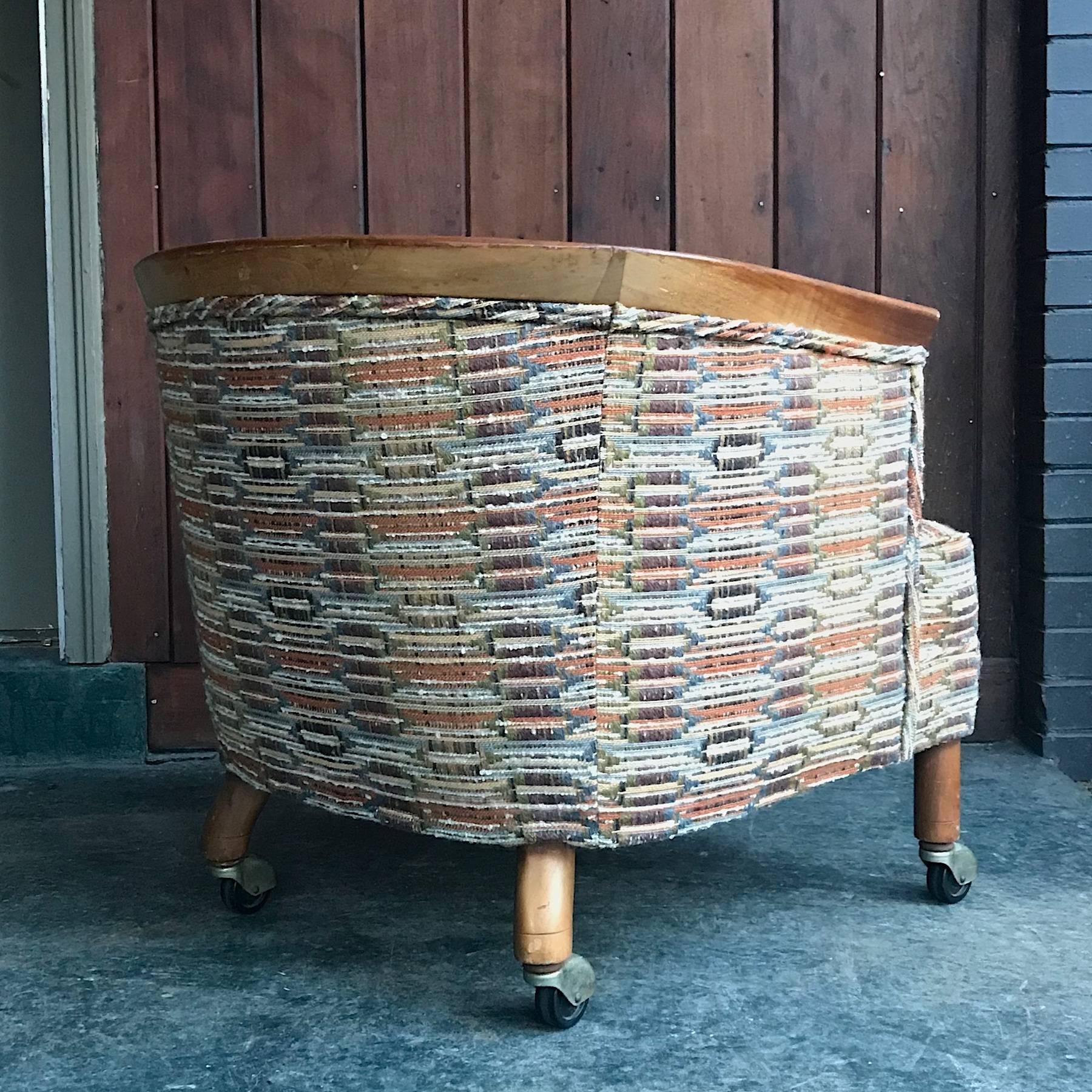 American John + Lambert Lubberts Mulder Tomlinson Sophisticate Woven Slipper Chair Dunbar