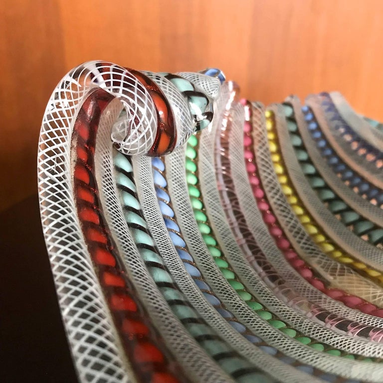 1960s Lattice Sea Wave Dish Galliano Ferro Murano Italian ...