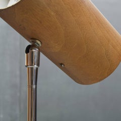Vintage George Nelson Holzzylinder Walnut Floor Lamp Mad Men Era