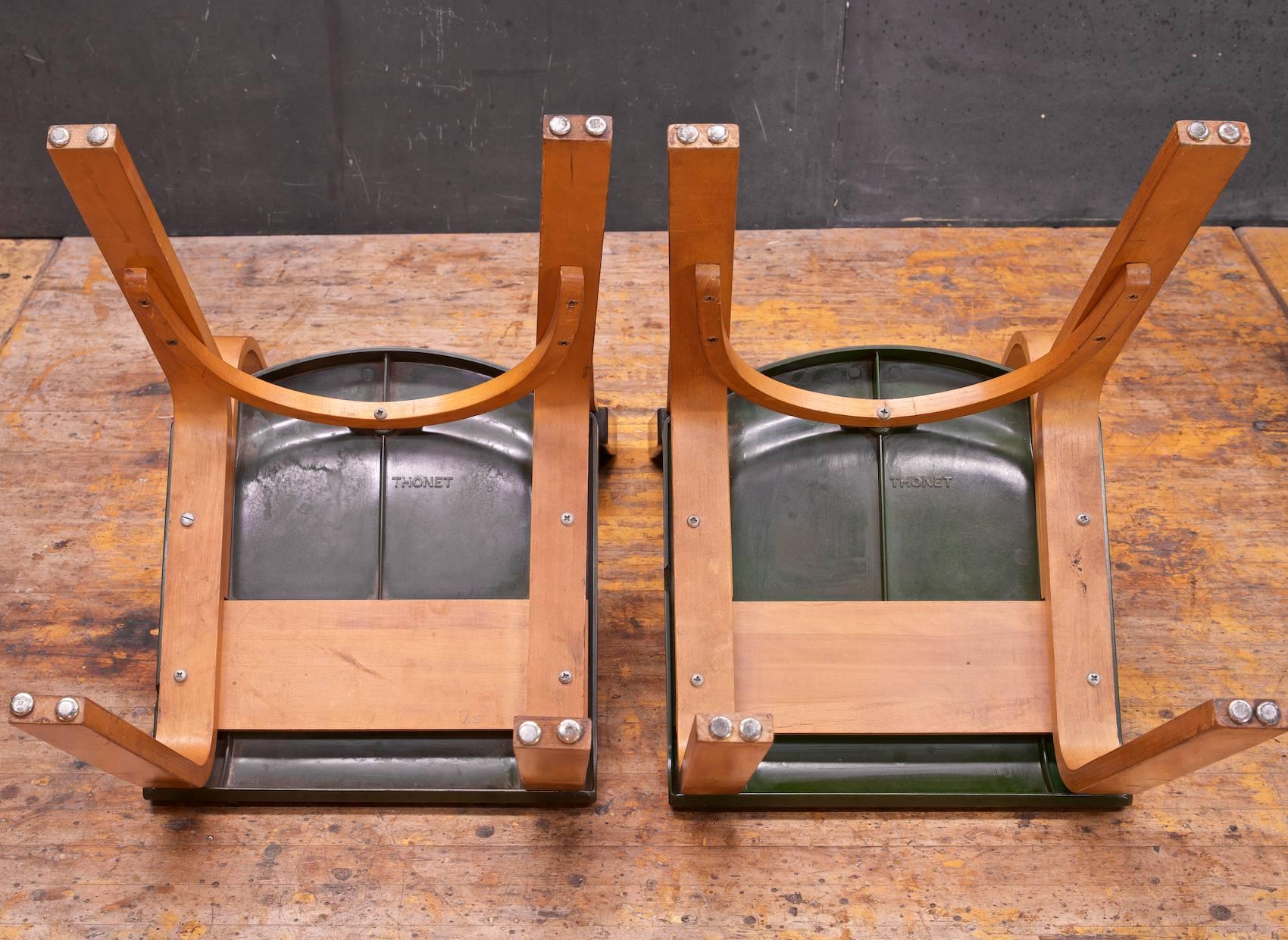 Laminated Rare Bakelite & Bentwood Thonet Dining Chairs