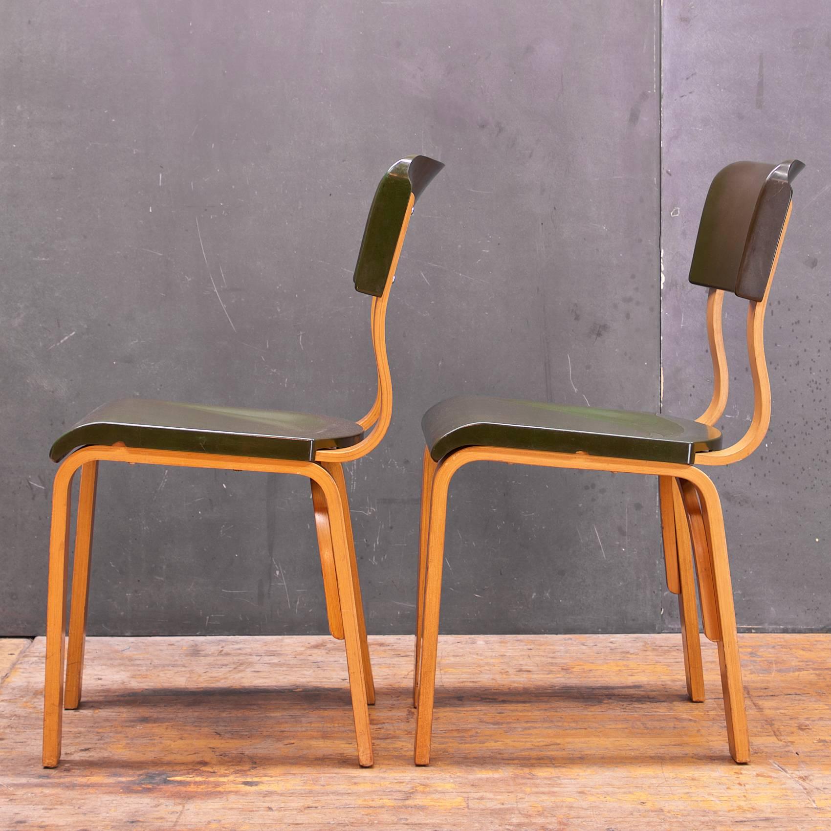 Mid-Century Modern Rare Bakelite & Bentwood Thonet Dining Chairs