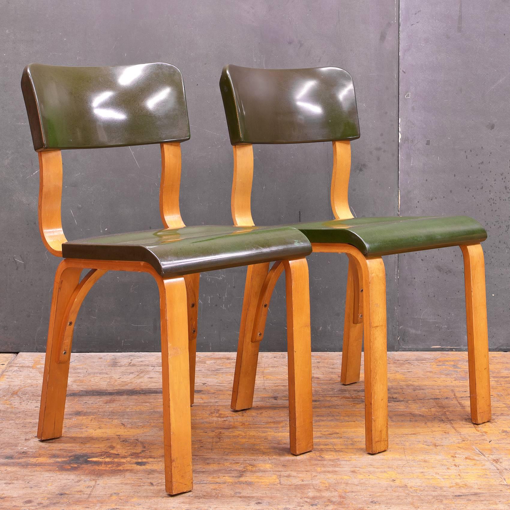 Rare Bakelite & Bentwood Thonet Dining Chairs In Fair Condition In Hyattsville, MD