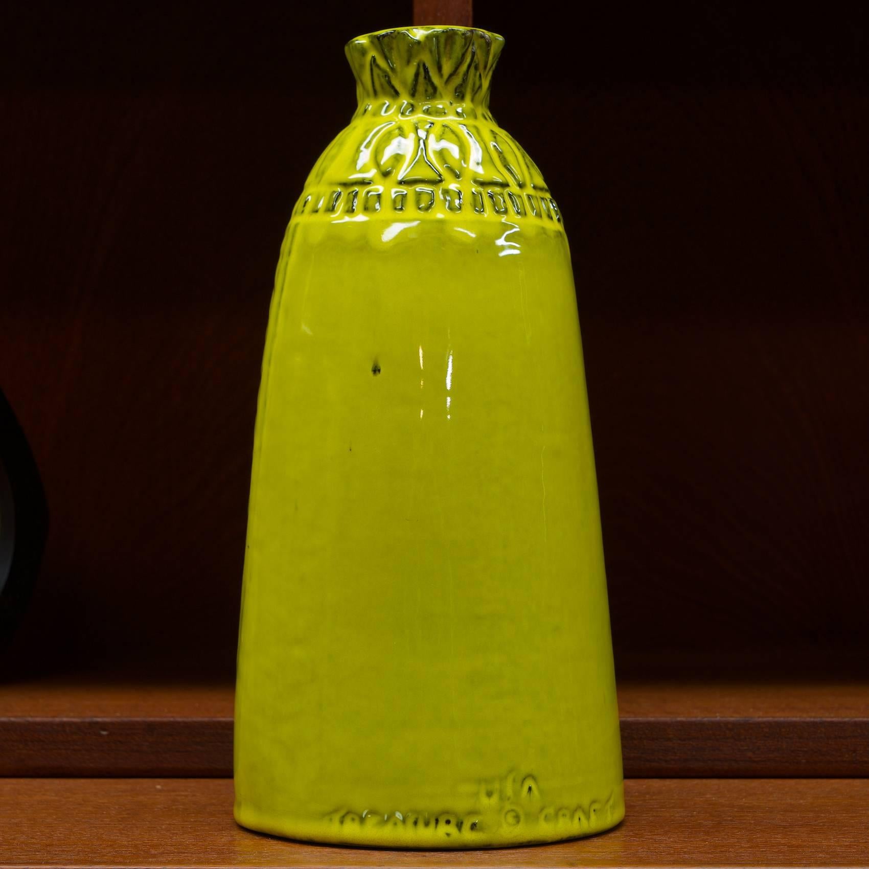 Raul Coronel did designs on/off for Treasure Craft in the 1960s. A very low number of slip cast pieces were produced.  According to legend, these were put out for sale by Treasure Craft in the 1970s without Coronel's knowledge.
