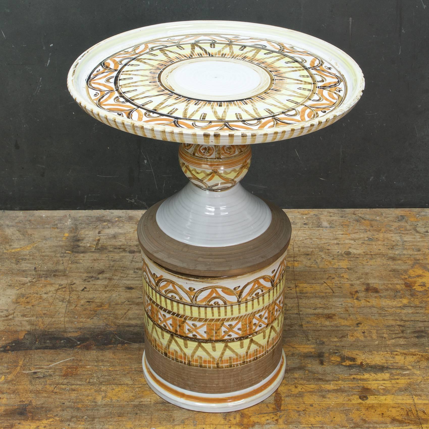 Mid-Century Modern Bitossi Ceramic Petite Cocktail Table For Sale