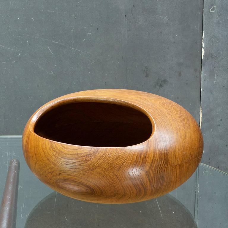 1950s Teak Orb Bowl Sigvard Nilsson Sowe Konst Sweden Scandinavian