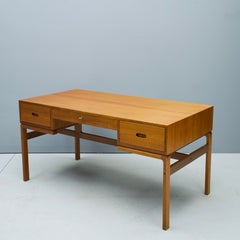 Scrivania direzionale in teak danese n. 80 Iversen Kjersgaard, vintage Mid-Century, anni '60
