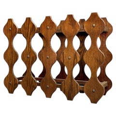 Unusual 1960s Mid-Century Tabletop Petite Wine Rack like Oscar Niemeyer
