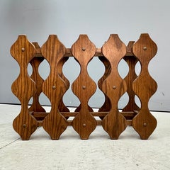 Unusual 1960s Mid-Century Tabletop Petite Wine Rack like Oscar Niemeyer