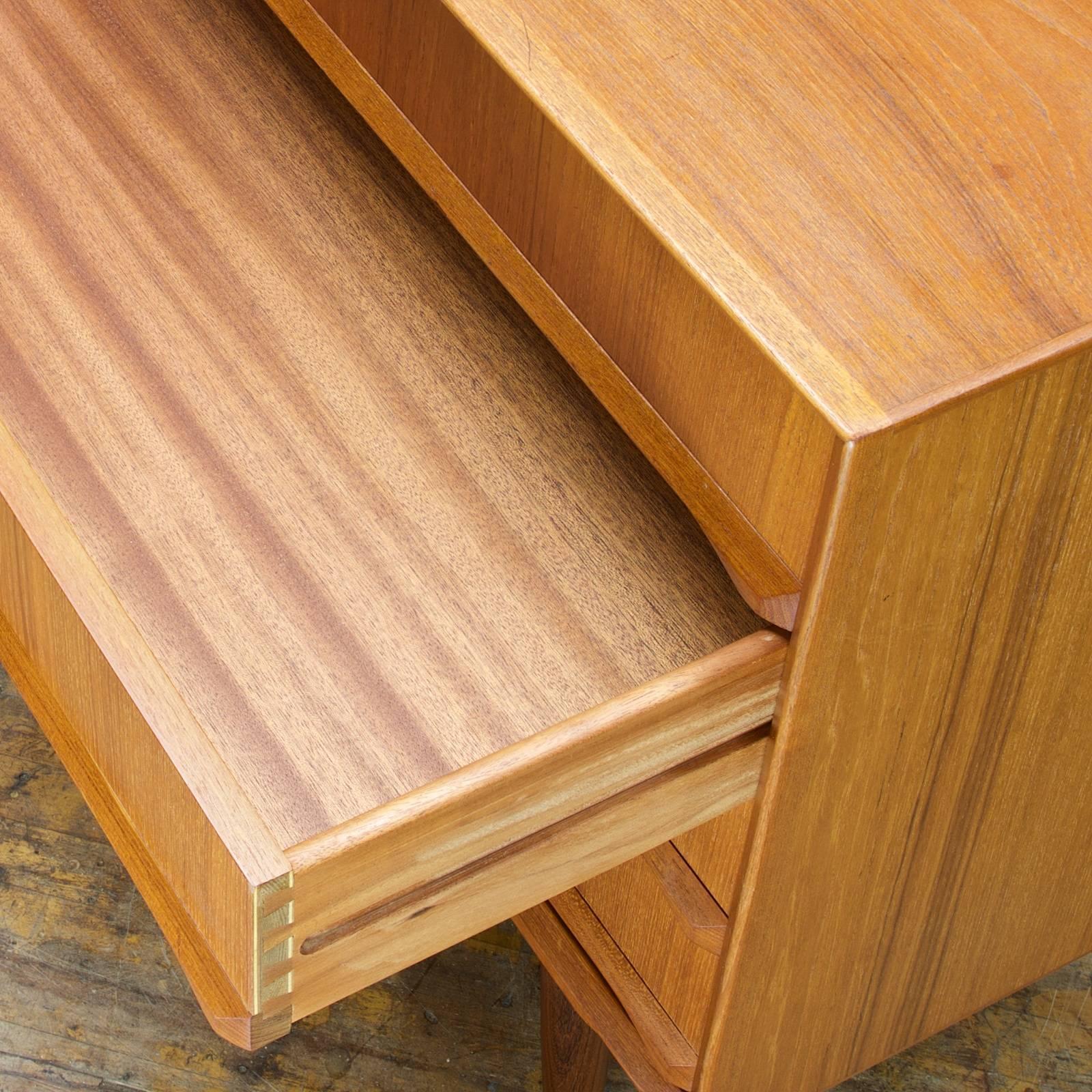 Petite 1960s Danish Teak Side Cabinet Dresser in the Style of Sibast 1