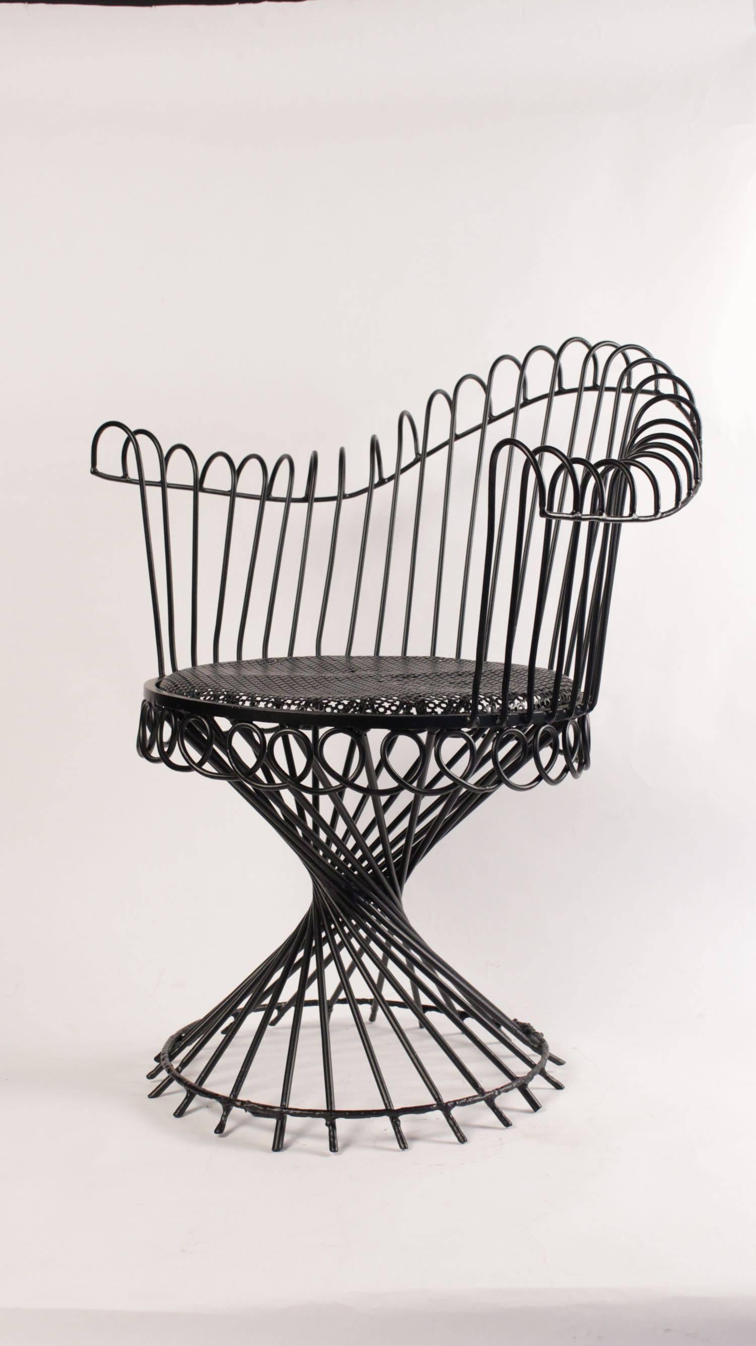 1950s Garden Furniture Set 'Antheor' Model by Mathieu Matégot In Good Condition In Saint-Ouen, FR