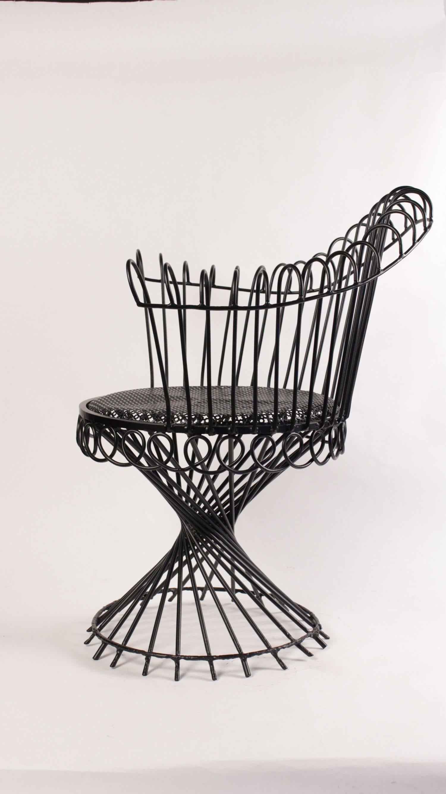 Glass 1950s Garden Furniture Set 'Antheor' Model by Mathieu Matégot