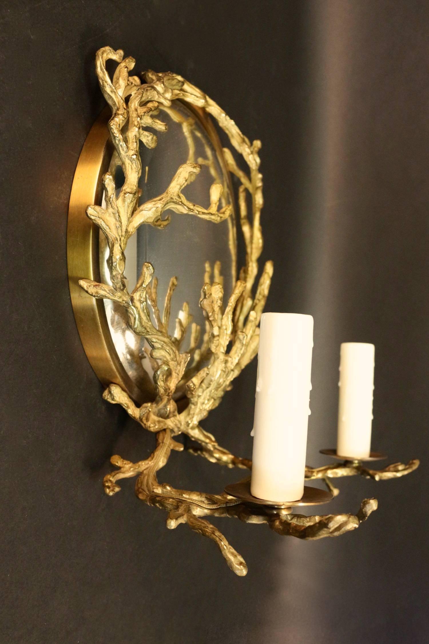 Rare 1970s 'Coral' Sconce Signed by Chrystiane Charles In Good Condition In Saint-Ouen, FR