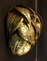 Pair of 1970s "Foliage" Sculpture Sconces Singed P.Mas-Rossi