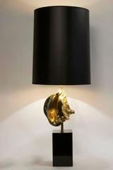 1970s "Strombus" Model Bronze Table Lamp by Maison Charles